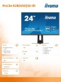 Monitor 23.8 cala XUB2493QSU-B1 IPS,QHD,HDMI,DP,USB3.0,2x2W,PIVOT -1518291