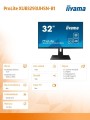 Monitor 32 cale XUB3293UHSN-B1,IPS,4K,USB-C DOCK,KVM,SLIM,2X3W,RJ45 -1566056
