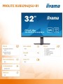 Monitor 32 cale XUB3294QSU-B1 VA,WQHD,HDMI,DP,HAS(150mm),USB3.0,2x2W-1638235