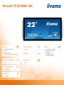 Monitor 22 TF2215MC-B2 pojemnościowy 10pkt pianka IPS DP HDMI-1436784