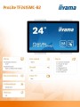 Monitor 24 TF2415MC-B2 pojemnościowy 10PKT, pianka, HDMI, DP -1431962