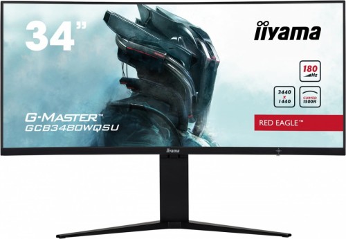 Monitor 34 cale GCB34801WQSU-B1 VA,UWQHD,180HZ,0.4ms,1500R(Curved),   2xHDMI,2xDP,2xUSB 3.2,2x3W,HDR400,HAS(110mm),VESA(100x100mm) -1710069