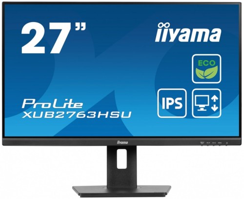 Monitor 27 cali ProLite XUB2763HSU-B1 IPS,100HZ,ECO,3ms,SLIM,HDMI,DP,2x USB3.22x2W,HAS(150mm),TCO,EPEAT-1764933
