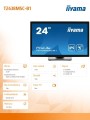 Monitor 24 cale T2438MSC-B1 IPS,FHD,DP,HDMI,2x2W,2xUSB,600(cd/m2),   10pkt.7H,IP1X(FRONT),PION/POZIOM -1787069