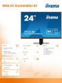 Monitor 24 cale XU2495WSU-B7 IPS,16:10,300cd,4ms,HDMI,DP,3xUSB(3.2),  1xUSB-c,2x2W,FlickerFree -1812352