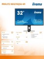 Monitor 32 cale XB3270QSU-B1 IPS,WQHD,HDMI,DP,100Hz,250cd,3ms,2x2W,  3xUSB(3.2),FlickerFree,VESA,HAS(150mm) -1812337
