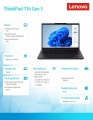 Ultrabook ThinkPad T14 G5 21ML0025PB W11Pro Ultra 5 125U/16GB/512GB/INT/14.0 WUXGA/Black/3YRS Premier Support + CO2 Offset -1814964