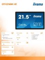 Monitor 22 cale OTF2216MC-B1, VA,poj.10pkt.1100cd,IP65,outdoor, VGA, HDMI,DP,RJ45 -1840560