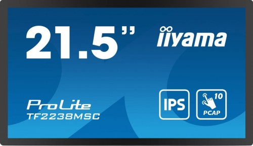 Monitor wielkoformatowy 21.5 cala TF2238MSC-B1 IPS,FHD,DP,HDMI,2x2W,2xUSB,600(cd/m2),  10pkt.7H,IP1X(Front),Pion/Poziom-1710138
