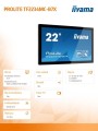 Monitor wielkoformatowy 21.5 cala TF2234MC-B7X IPS,POJ.10PKT.HDMI,DP.VGA,IP65,7H-1504210