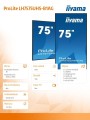 Monitor 75 cali LH7575UHS-B1AG, 24/7,IPS,ANDROID.11,4K,500cd/m2,WiFi,3xHDMI,DP,Daisy/Chain,2xUSB,2x10W,RJ45,iiSignage2,FailOver,SDM,4GB/32GB,metal,PIO-1817987