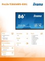 Monitor wielkoformatowy 85.6 cala TE8604MIS-B3AG INFRARED,4K,IPS,24/7,WiFi,7H,OPS SLOT-1582737
