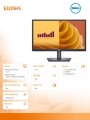 Monitor E2225HS 21.4 cala LED VA FHD/(1920x1080)/16:9/DP/HDMI/VGA/Głośniki/3Y-1917142