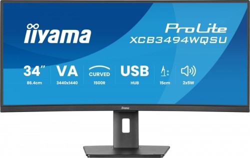 Monitor 34 cali XCB3494WQSU-B1 VA,UWQHD,1500R,2xHDMI,DP,2xUSB,2xUSB-C-1982459