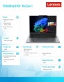 Ultrabook ThinkPad X9-14 G1 21QA0025PB W11Pro Ultra 7 258V/32GB/1TB/INT/14.0 2.8K OLED/Grey/3YRS Premier Support Plus + CO2 Offset-1984828
