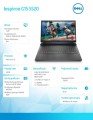 Notebook Inspiron G15 5520 W11H i7-12700H/15.6 FHD/512GB/16GB/RTX 3060/Backlit/Dark Shadow Grey/2Y NBD-1600828