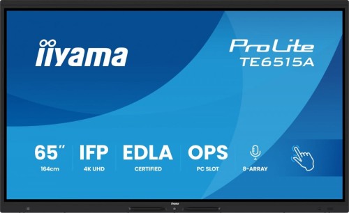 Monitor 65 cali TE6515A-B1AG IPS,4K,40pkt,550cd,DeepContrast-IR+,    HDMI x2,DP,USB-C, 2 x 20W, OPS Slot x1, 5xUSB, 2xRJ45,8-Array,EDLA, WiFi,PiP, iiW-2010706