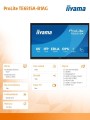 Monitor 65 cali TE6515A-B1AG IPS,4K,40pkt,550cd,DeepContrast-IR+,    HDMI x2,DP,USB-C, 2 x 20W, OPS Slot x1, 5xUSB, 2xRJ45,8-Array,EDLA, WiFi,PiP, iiW-2010726