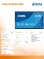 Monitor 86 cali TE8615A-B1AG IPS,4K,40pkt,550cd,DeepContrast-IR+,    HDMI x2,DP,USB-C, 2 x 20W, OPS Slot x1, 5xUSB, 2xRJ45,8-Array,EDLA, WiFi,PiP, iiW-2010768