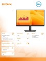 Monitor E2225HM 21.5 cala LED VA Full HD (1920 x1080)/16:9/DP/HDMI/VGA/3Y-2019924