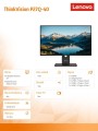Monitor ThinkVision 27.0 P27Q-40 WLED LCD 64A7ZAT6EU-2022180