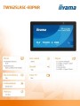 Monitor 16 cali TW1625LASC-B3PNR ANDROID 14,FHD,10PKT,450cd,2x2W,    4xUSB, 1xUSB-C,RJ45, MIC, RK3567, 4/32GB, LED lightbar, iiSign2, NFC, 24/7-2044819