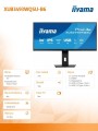 Monitor ProLite 34 cale XUB3493WQSU-B6 IPS,UWQHD,DP,2xHDMI,HAS,21:9,400cd,   120Hz,1000:1,1ms, USB HUBx4, 2x5W,-2044297
