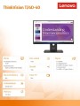 Monitor ThinkVision T24D-40 23.8 cala 64B9GAT1EU-2046235