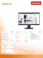Monitor 31.5 ThinkVision T32UD-40 z kamerą 64B0ZAT1EU-2046263