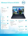 Notebook Alienware 16 Aurora AC16250 Win 11 Pro C5 210H/16GB/512GB SSD/16.0 WQXGA/GeForce RTX 4050/WLAN + BT/Backlit Kb/3 Cell/3Y Alienware Care-2055940