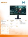 Monitor AW2725D 27 cali NVIDIA G-SYNC Ultimate & AMD FreeSync Premium Pro 280Hz QHD (2560x1440)/16:9/DP/HDMI/USB/3Y AES&PPE-2060447