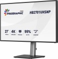 Monitor 27 cali ProGraphic HB2701UHSNP-B1 4K,IPS BLACK 2.0,450cd,VESA USB-c dock(PD:96W),HDMI,DP,DAISY/CHAIN,4xUSB,RJ45,3000:1,sRGB:100%,DCI-P3:99%,KV-2084424
