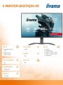 Monitor G-MASTER GB3261UHSCP-B1 4K,VA,144Hz,400cd, 3000:1,2xHDMI,DP,  USB-C,  4xUSB, KVM, FreeSync Premium, DisplayPort Only, 2x5W,HAS 150-2091435