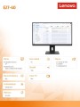 Monitor 27.0 ThinkVision E27-40 WLED LCD 64BCMAT4EU-2090181