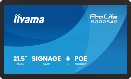 Monitor 21.5 cala ProLite S2225AS-B1 IPS,FHD,A14,24/7,RJ45,500cd2, USB-C,2x5W,iiSignage, WI-FI-2108718