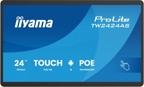 Monitor 23.8 cala ProLite TW2424AS-B3P POJ.10PKT.24/7,ANDROID14, IPS, USB-C,   2x5W, RJ45,dubbele microfoon, antireflectiecoating, PoE, iiSignage-2108723