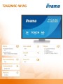 Monitor 24 cale T2452MSC-W1AG FHD,10PKT, POJ, IPS, HDMI, DP, 400cd, biały-2108306