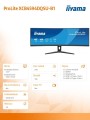 Monitor ProLite 44.5 cala XCB4594DQSU-B1 ,VA,DQHD,2xDP,2xHDMI,1500R,32:9,      450 cd/m2,  3000:1, USB HUB x4 (2x Type-A, 2x Type-C), 2 x 3W-2114837