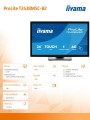 Monitor 24 cale T2438MSC-B2 IPS,FHD,DP,HDMI,2x2W,2xUSB,600(cd/m2),   10pkt.7H,IP1X(FRONT),PION/POZIOM-2133629