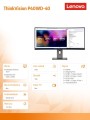 Monitor 39.7 cala ThinkVision P40WD-40 64B4XAT1EU-2136227
