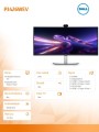 Monitor P3426WEV 34 cale IPS Curved WQHD (3440x1440)/21:9/HDMI/DP/4xUSB/2xUSB-C/RJ45/Camera/3Y-2139859