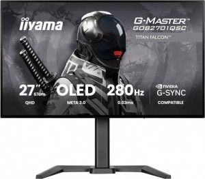 Monitor 27 cali GOB2701QSC-B1 OLED,280Hz,65W,2xHDMI,DP                1500 cd/m? (Szczytowa, HDR), 2560 x 1440, 1500000:1, 0.03ms, 2xHDMI,DP,USB HUB