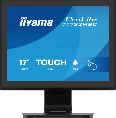Monitor 17 cali T1732MSC-B2S pojemnościowy 10pt, IP54, HDMI, DP, VGA, 2x1W, 5:4-2194815