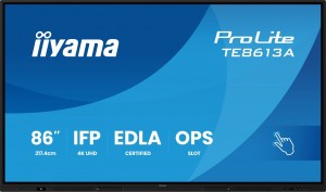 Monitor 86 cali TE8613A-B3AG INFRARED, 40pkt, IPS, 4K, 7H, 500cd/m2, WiFi, USB, ANDROID 14, Google EDLA, 2x20W, uchwyt śwcienny