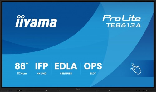 Monitor 86 cali TE8613A-B3AG INFRARED, 40pkt, IPS, 4K, 7H, 500cd/m2, WiFi, USB, ANDROID 14, Google EDLA, 2x20W, uchwyt śwcienny-2192948