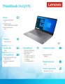 Laptop ThinkBook 14 G2 20VD01FGPB W11Pro i5-1135G7/8GB/256GB/INT/14.0 FHD/Mineral Grey/1YR CI -1664505