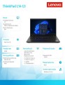 Laptop ThinkPad L14 G3 21C1005UPB W11Pro i5-1235U/16GB/512GB/INT/LTE/14.0 FHD/1YR Premier Support + 3YRS OS -1564086