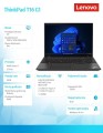 Notebook ThinkPad T16 G1 21CH002EPB W11Pro 6850U/16GB/512GB/AMD Radeon/16.0 WUXGA/Thunder Black/3YRS Premier Support -1606425