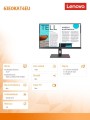 Monitor 24.5 cala ThinkVision S25e-30 WLED LCD 63E0KAT4EU -1649739