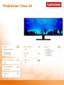 Monitor 34.0 ThinkVision T34w-20 WLED Curved LCD 61F3GAT1EU -1455299